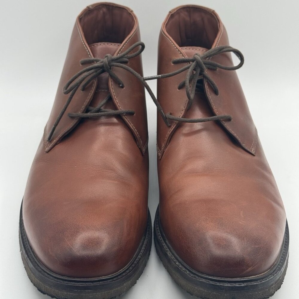 Johnston & Murphy Mens 13 M Copeland Brown Leather Chukka Booties 25-2022 - Picture 2 of 16